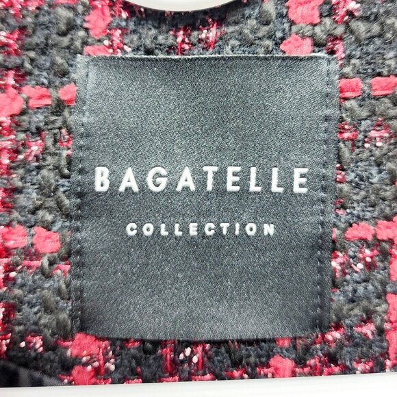 Bagatelle Collection Tweed Jacket Pea Coat Size S Women's Red Black Plaid - Picture 4 of 11